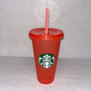 Starbucks Tumbler Cold Cup Coral Color